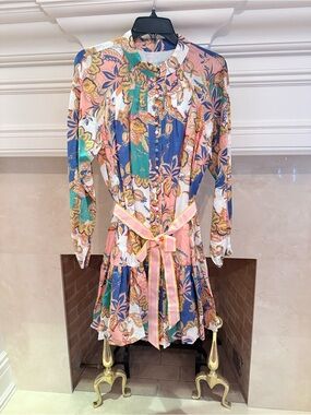 NWT Antonio Melani Brynn Floral Cotton Dress Size 8